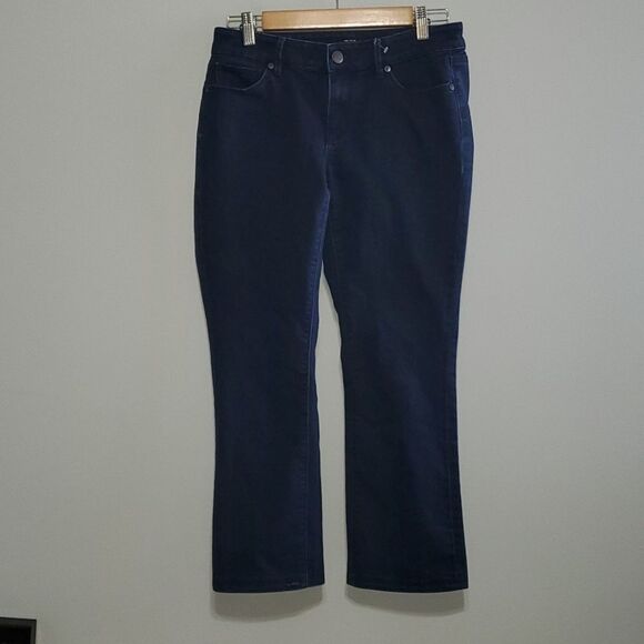 Ann Taylor LOFT jeans women's size 6 petite 6P blue curvy sexy boot - Picture 1 of 12
